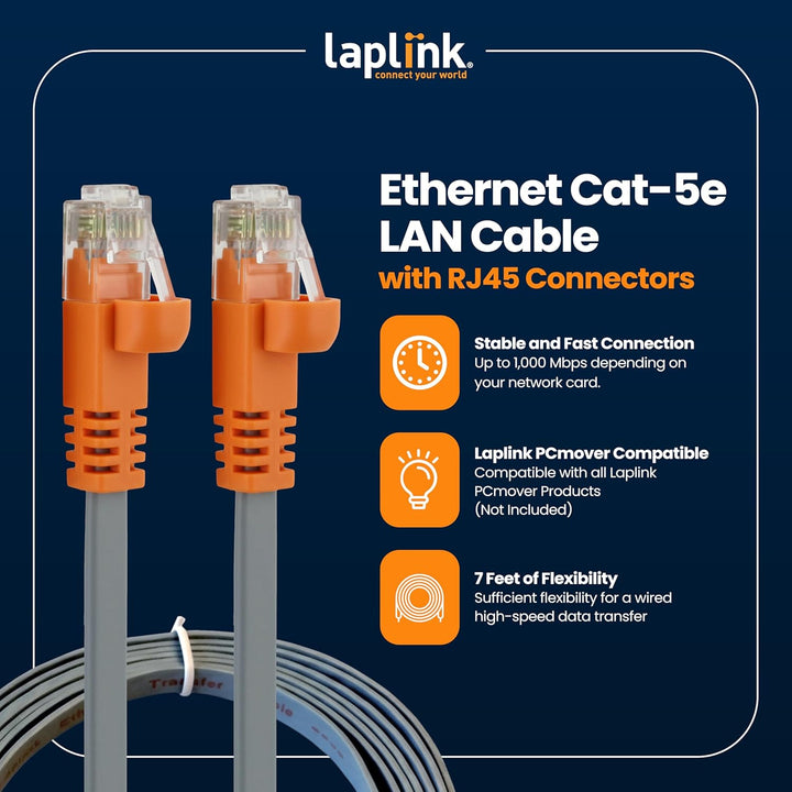 LAPLINK - Ethernet-Kabel - Highspeed-Datenübertragung - Übertragungskabel für PCmover-Migrationssoft