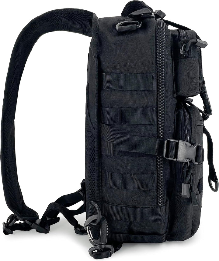 Alephnull Taktische Brusttasche Molle Wandern Daypack Sling Tasche Crossbody-Umhängetasche für Outdo