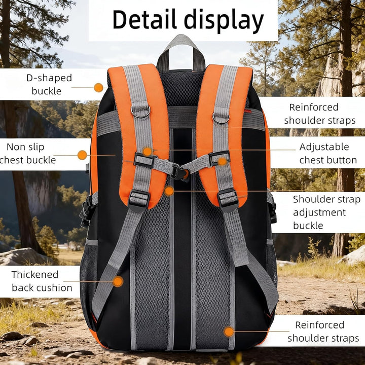 Wanderrucksack Rucksack Herren Unisex Tagesrucksack Outdoor, 40L Grosse Kapazität Travel Rucksack Wa