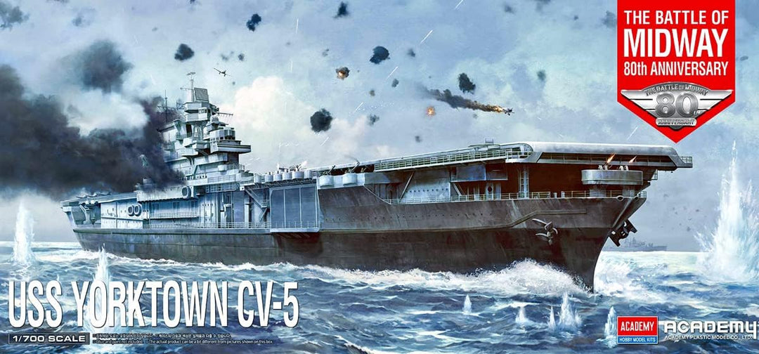 Academy Hobby Modellbausatz 1/700 ACA14229 USS Yorktown CV-5, Mittel