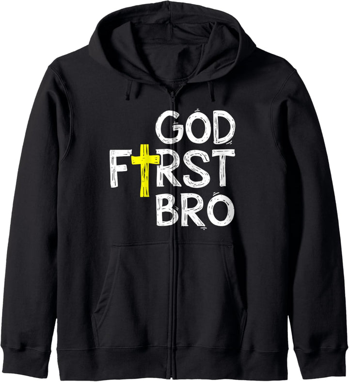 Gott zuerst Bro - Jesus Glaube Christliches Geschenk Kapuzenjacke