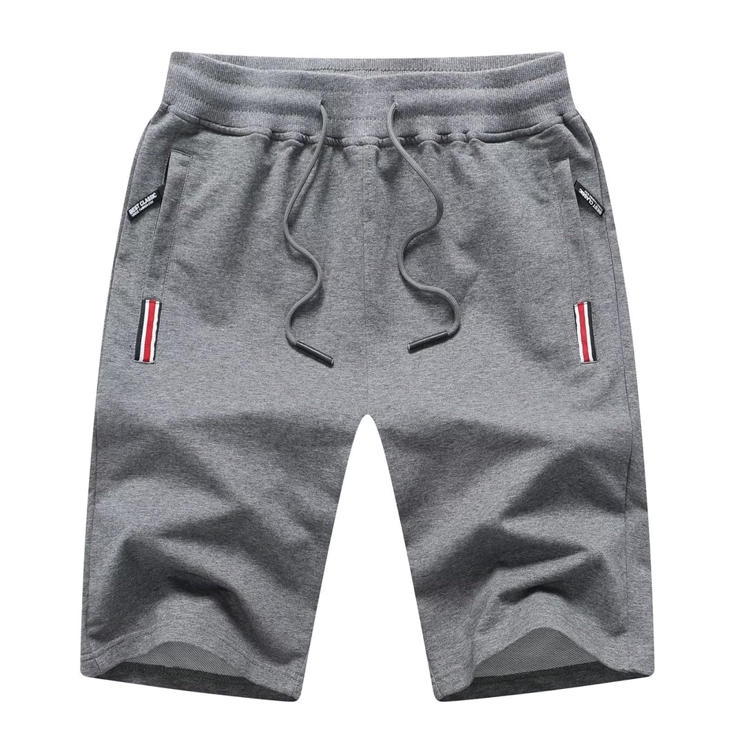 Tansozer Sport Shorts Herren Kurze Hose Baumwolle Mit Reissverschluss S Grau 01, S Grau 01