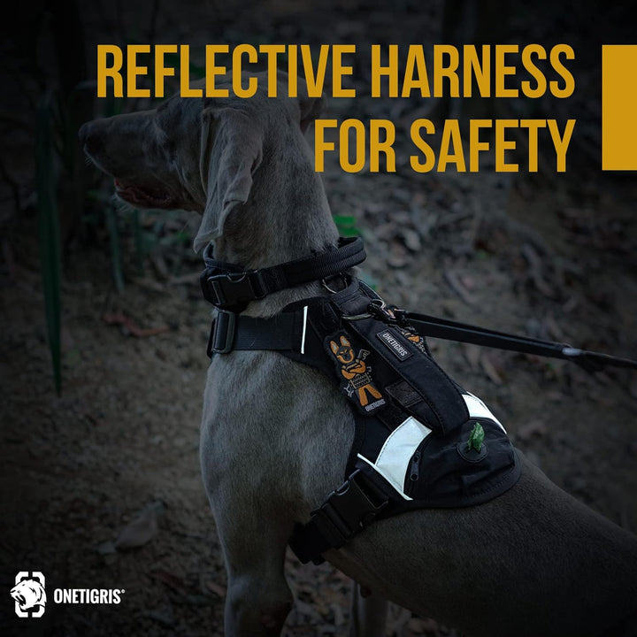OneTigris Grover Taktisches No Pull Hundegeschirr für Grosse/Mittlere Hunde Einstellbar Brustgeschir