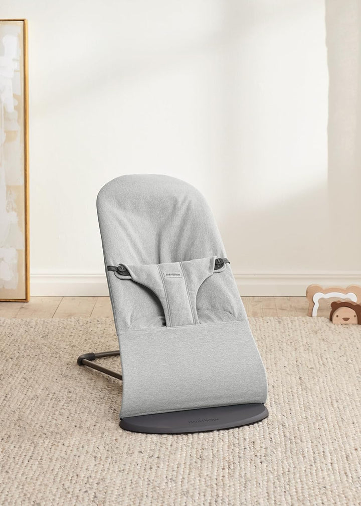 BabyBjörn Babywippe Bliss, Gewebt Melange, Hellgrau