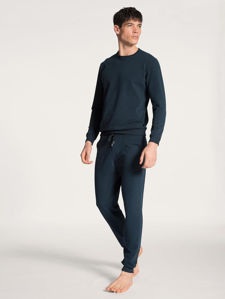 CALIDA RMX Lounge Jogginghose Herren, mit Seitentaschen 46W Dark Sapphire, 46W Dark Sapphire