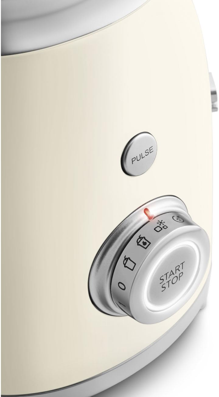 SMEG, BLF03CREU, 1,5 l Standmixer, 4 -Geschwindigkeitsstufen, 4 Automikprogramme, Abnehmbare Doppelk