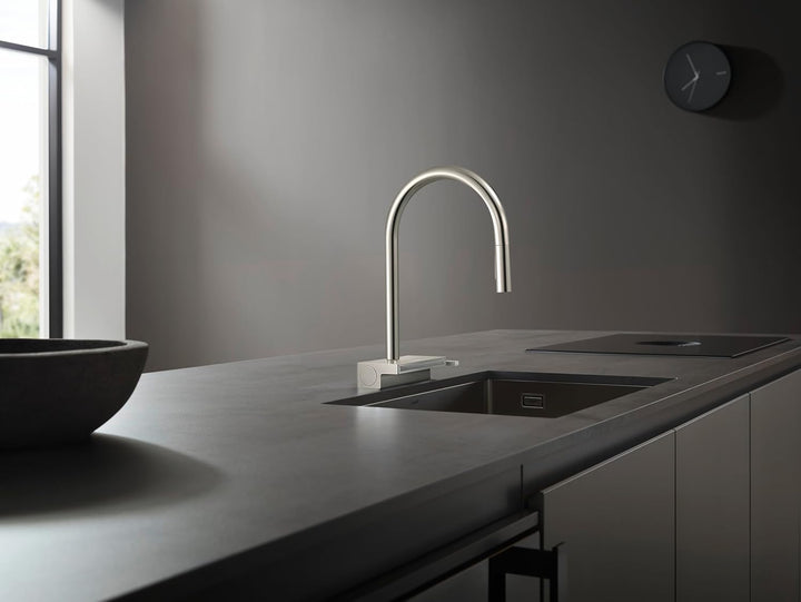 hansgrohe Küchenarmatur Aquno Select M81 (Wasserhahn Küche mit Abtropfsieb, 360° schwenkbar, auszieh