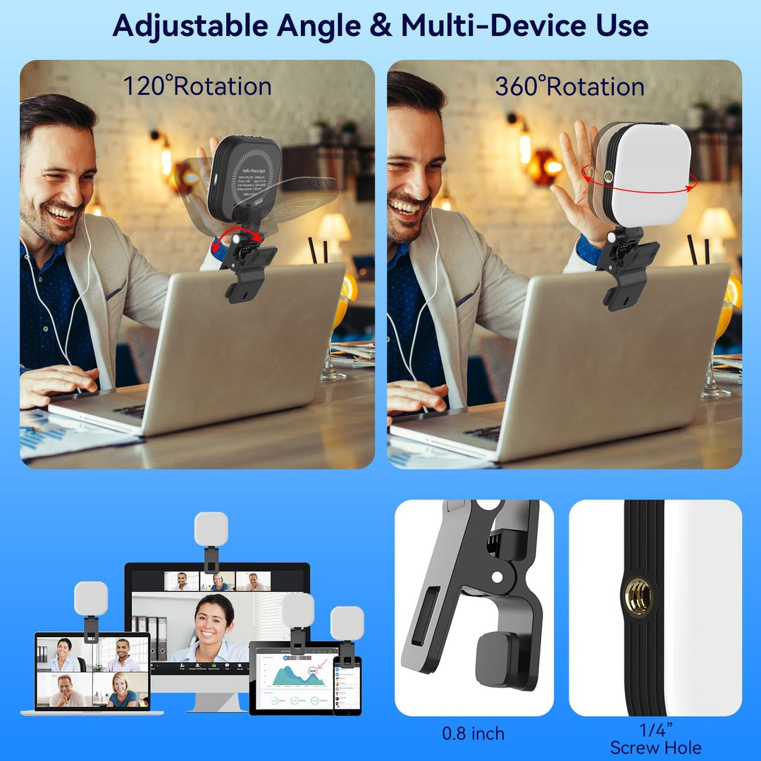 Mini Magnetisches Handy-Selfie-Licht, kompatibel mit iPhone Magsafe, Clip-on-Taschenlicht für Tablet