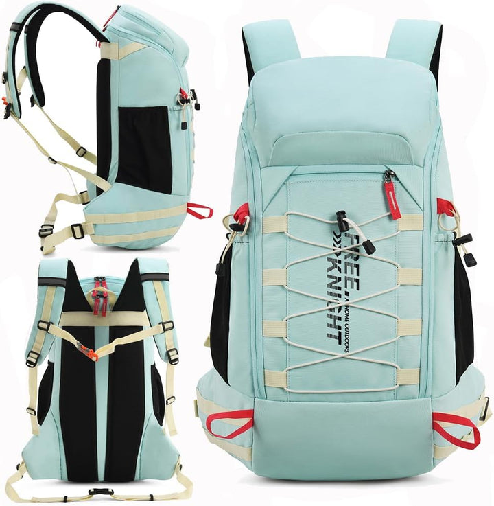 Bseash 40L Leichter wasserdichter Wanderrucksack mit Regenschutz, Outdoor Sport Reise Tagesrucksack