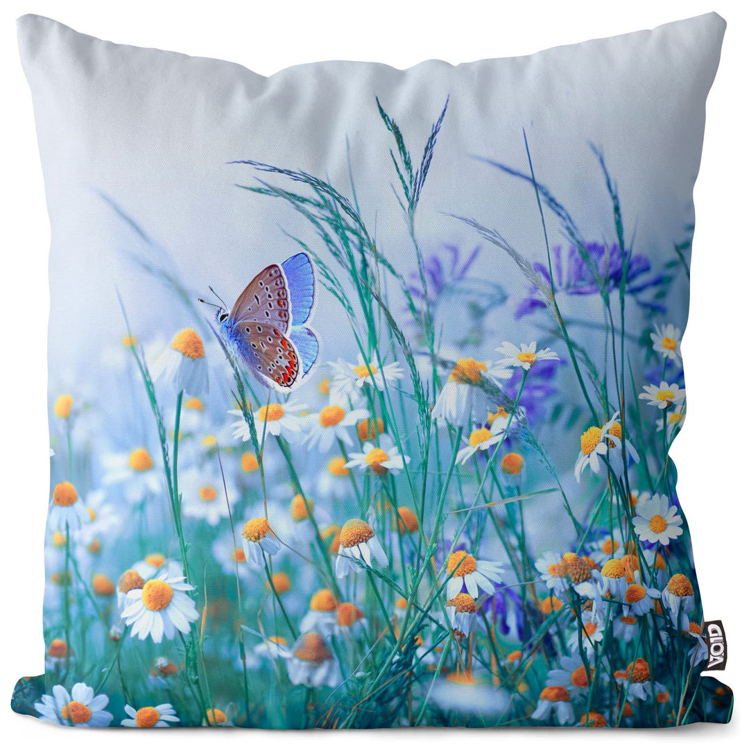 VOID Frühlingswiese Schmetterling Kissenbezug Kissenhülle Sofakissen Kissen Deko Outdoor-Kissen Deko