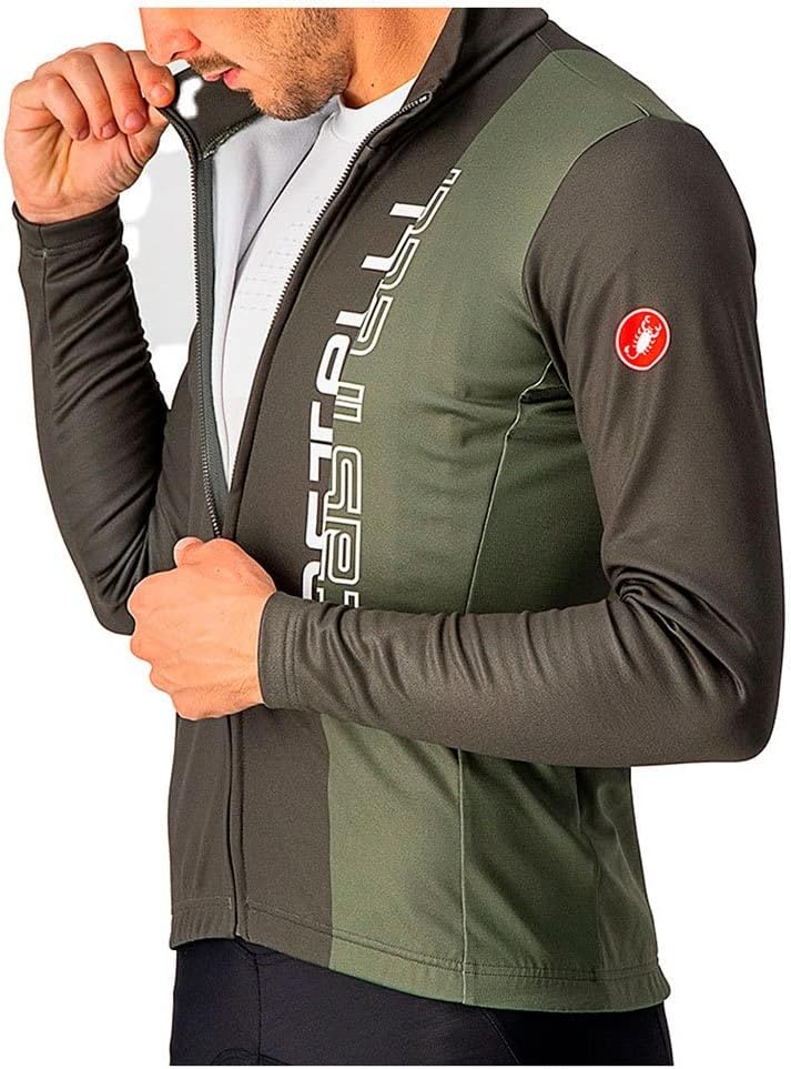 CASTELLI Herren Traguardo Jersey Fz Sweatshirt XS Militär-/Olivengrün, XS Militär-/Olivengrün