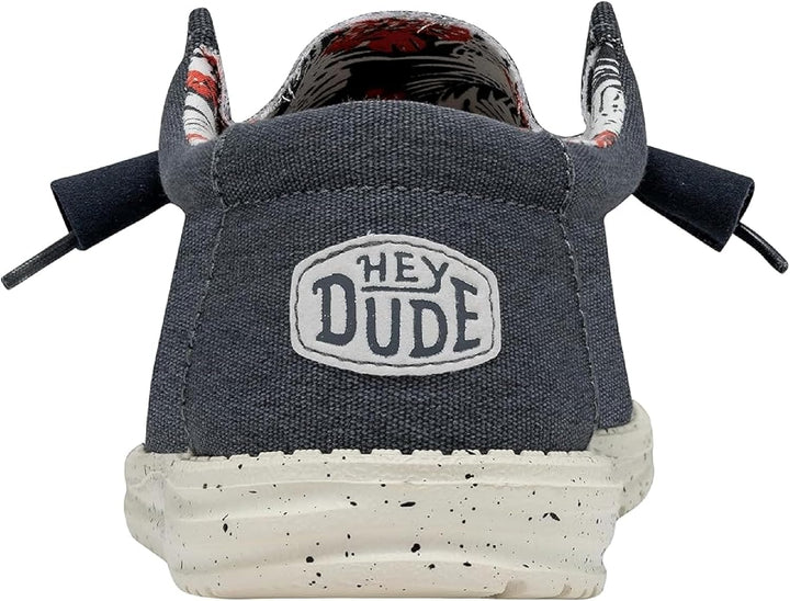 Hey Dude Herren Wally Stretch Canvas Moc Toe Shoes 37 EU Blau, 37 EU Blau