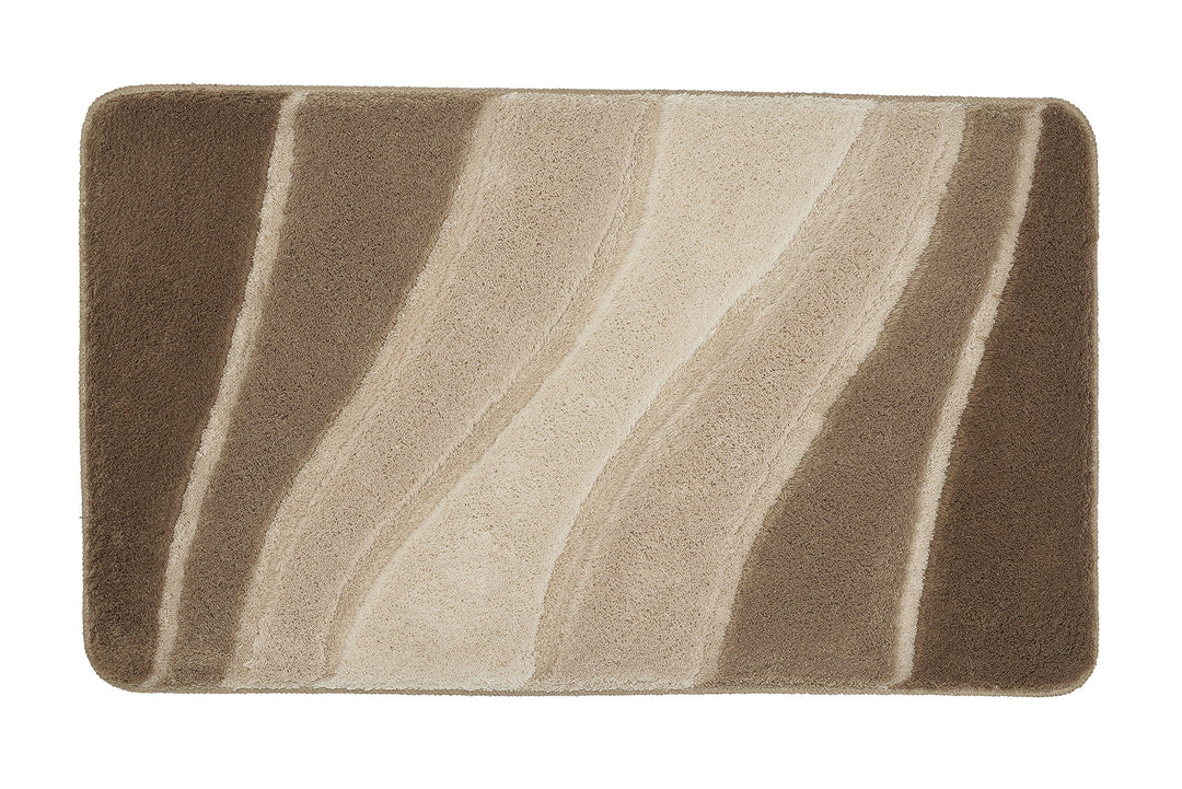 Meusch Badteppich Ocean beige 60 x 100 cm 60 x 100 cm Taupe, 60 x 100 cm Taupe