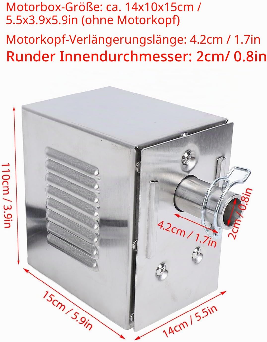 Fabater Rotisserie-Motor, 45 W Universal-Ersatz-Rotisserie-Spiessmotor, Elektrischer Bräter-Grillmot