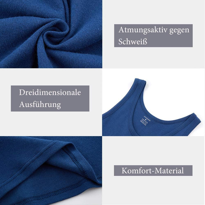 NUOZA 3/5er Pack Unterhemd Herren Tank Top Viele Farben 100% Hochwertige Baumwolle Schrumpft Nicht V