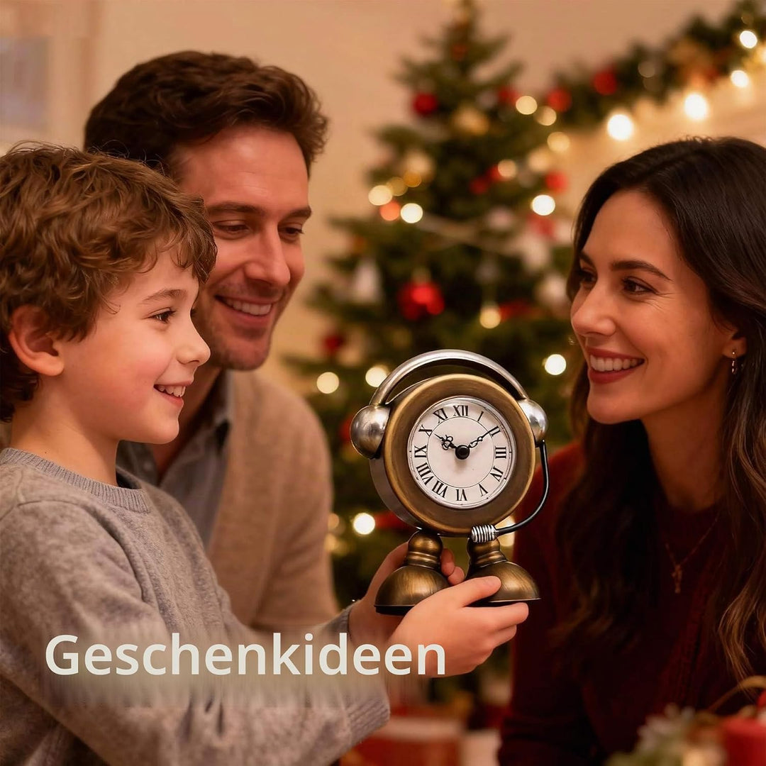 YOUKI Roboter Kaminuhr,Standuhr Klein,Tischuhr Vintage,Standuhren for Wohnzimmer und Schlafzimmer，Ka