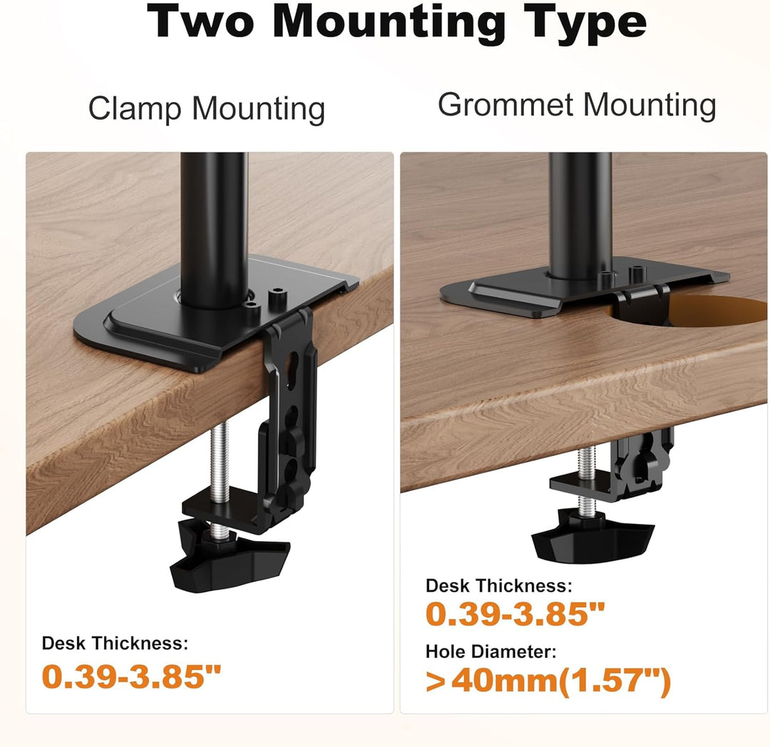 Bildschirmhalterung, Monitor Tischhalterung für 2 Monitore Monitorhalterung Höhenverstellbar 80cm St