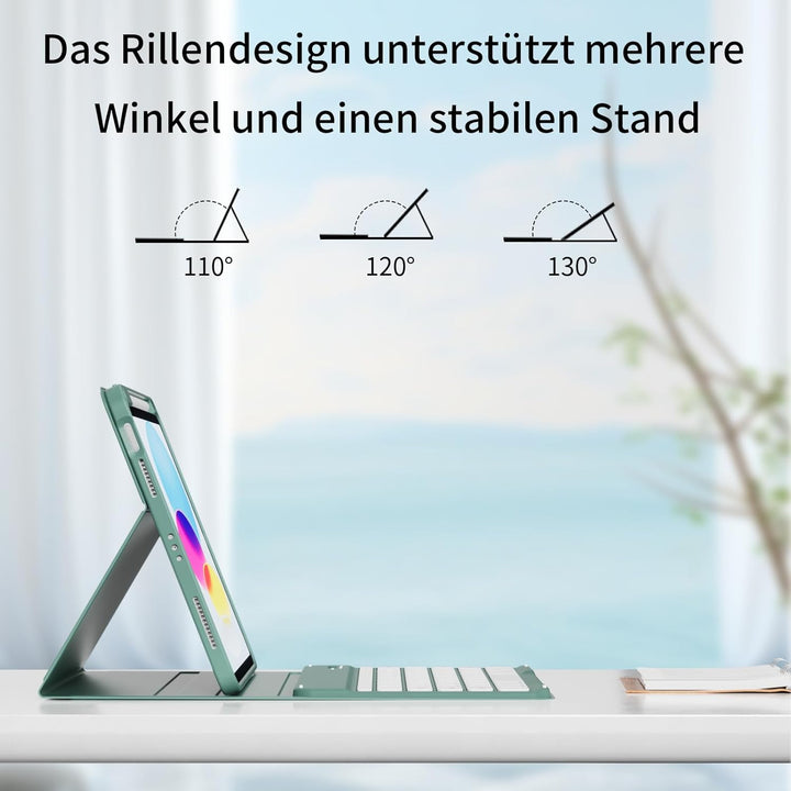 Tastatur Hülle für iPad Air 11 Zoll 2026/2025/2024, iPad Air 10.9 Zoll 2022/2020 5./4. Gen, Magnetis