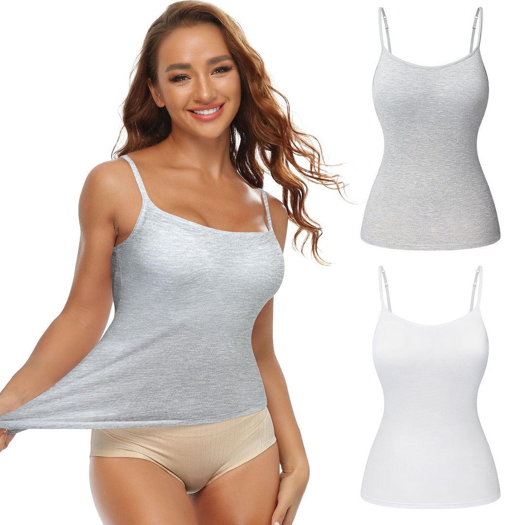 SLIMBELLE Damen Unterhemd BH Hemd Seamless Tank Top mit entfernbaren Cups Bauchweg Shapewear Top Ohn