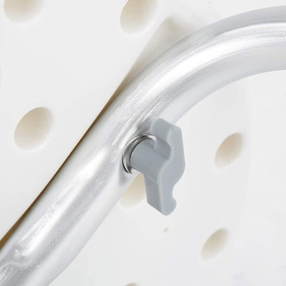 meihe Duschhocker 360° drehbar + Badewannengriff mit Saugnäpfen für Dusche und Badewanne (32 x 32 x
