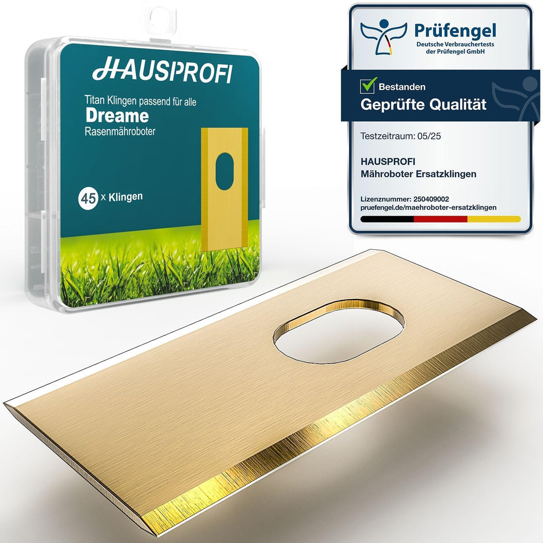 HAUSPROFI 45x Titan Ersatzmesser Ersatzklingen für Dreame A1 / A2 / A1 Pro/Ultra & M1 / M2 Mährobote