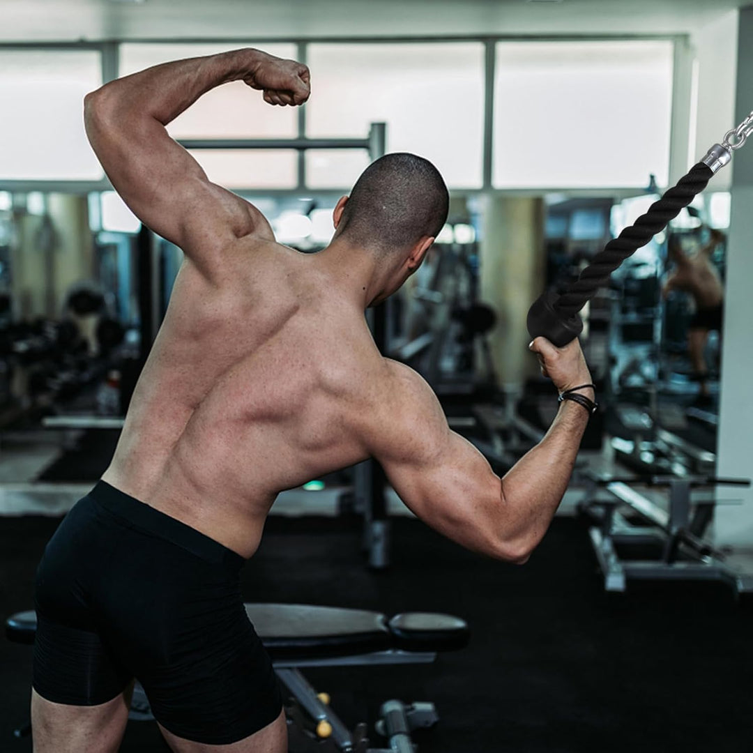 Supvox Krafttraining Kordelzug Nylon Trizeps Bizeps Seil Mit Stahl Schnalle Und Gummiblöcken Für Fit