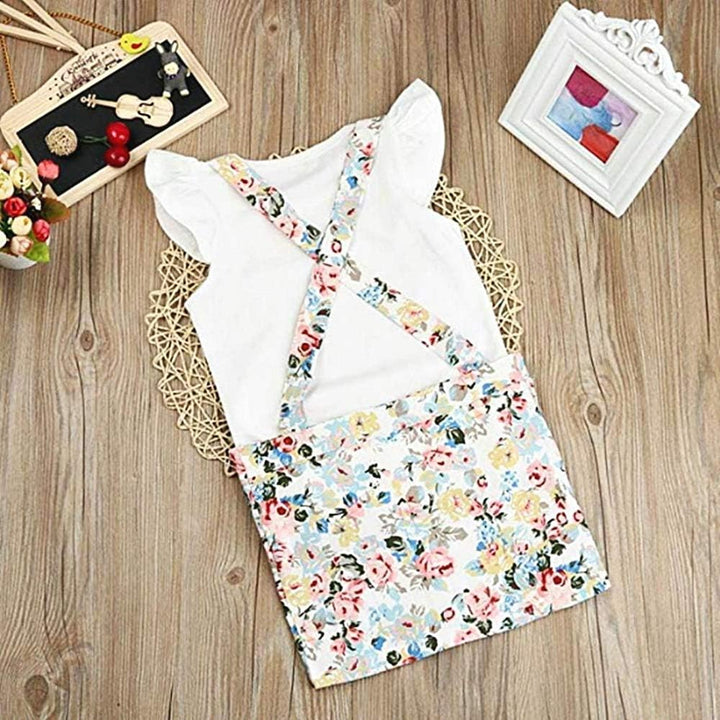 LoveLegis Sommeroutfit für Mädchen - Overall - Kleid - 2/3 Jahre - geblümt - 98 cm - Weihnachts- und