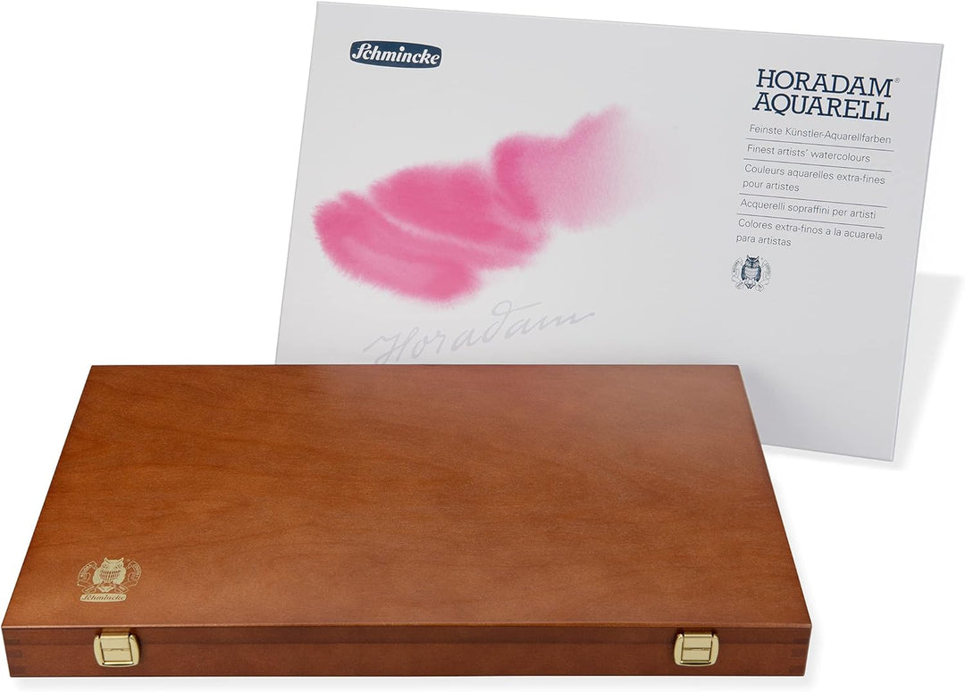 Schmincke – HORADAM AQUARELL Premium Farbkasten mit 47 feinsten Aquarellfarben, Porzellanpalette, 2
