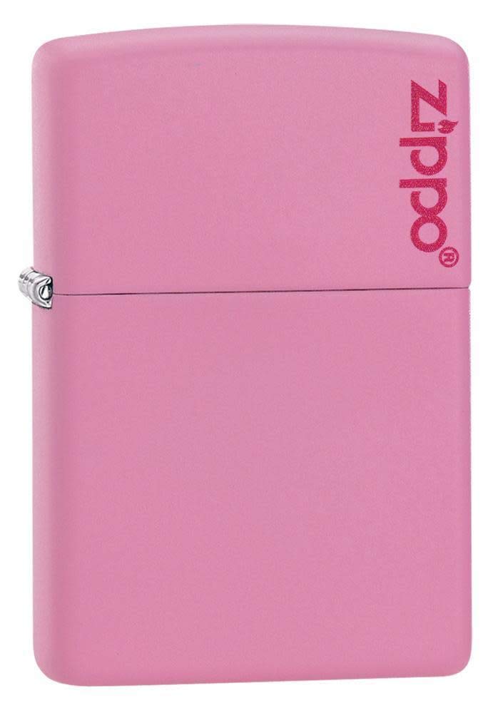 Zippo 60001206 Logo Feuerzeug, Messing, Pink Matte