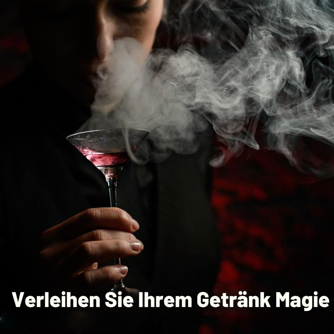 Cocktail Smoker Kit mit Taschenlampe, Drink Smoker mit 6 Flavors Wood Chips, 4 Whisky Steine, Tragba