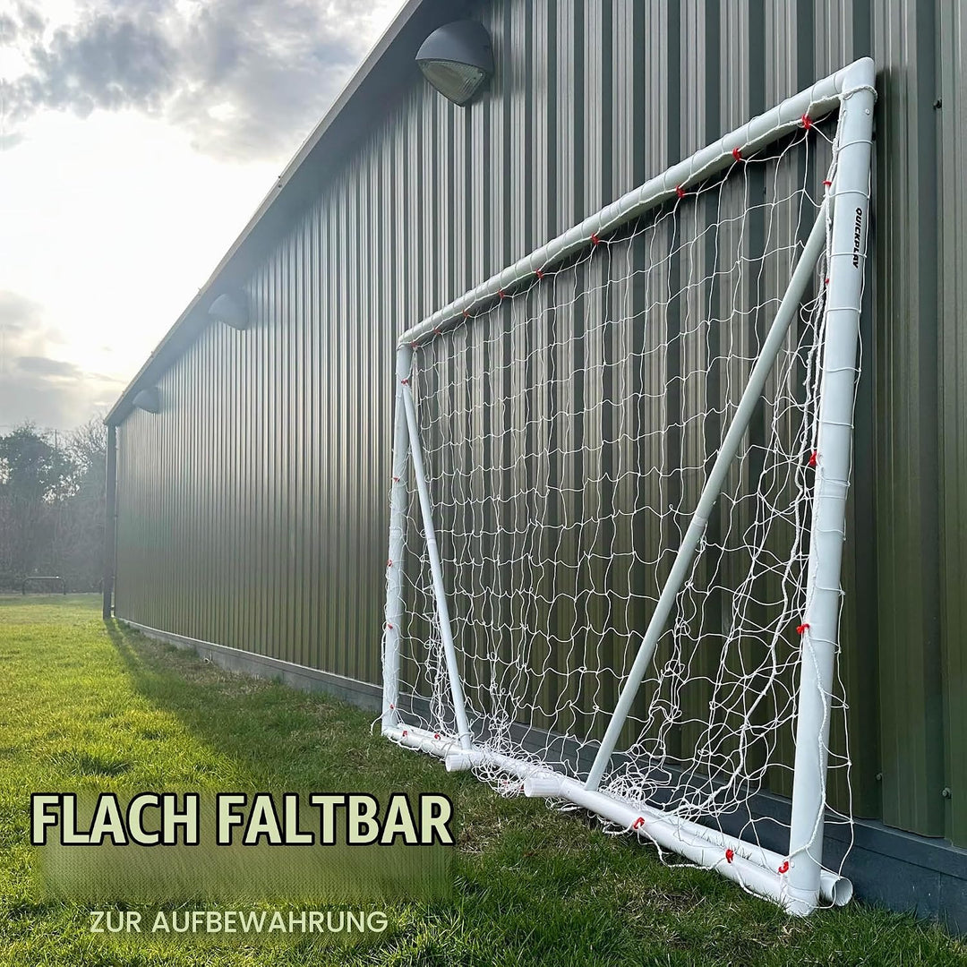 QUICKPLAY Q-Fold Fussballtor | 30 Sekunden Faltbares Fussballtore für Garten Kinder und Erwachsene D