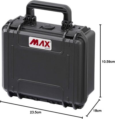 Max MAX235H105S Hartschalenkoffer für Fotografie-Ausrüstung, IP67, wasserdicht, strapazierfähig, Sch