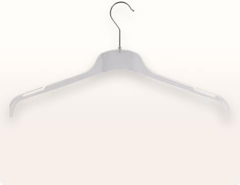 Kleiderbügel 20 Stück Transparent Klar FO 47 cm Kunststoff 360° drehbarer Haken | Hemdenbügel | Blus