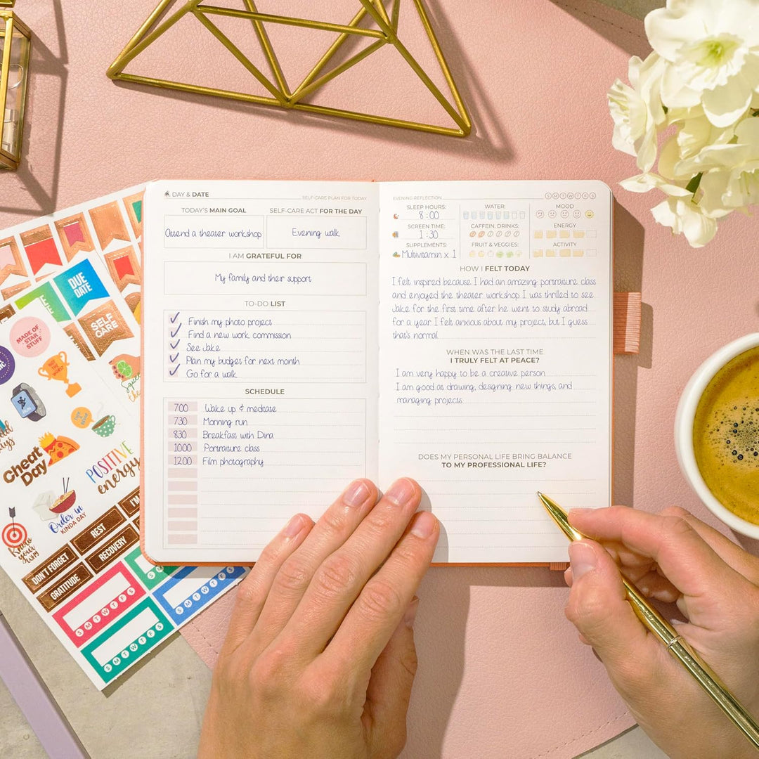 Clever Fox Self-Care Journal – Notizbuch für tägliche Reflexion, Planer für mentale Gesundheit & per