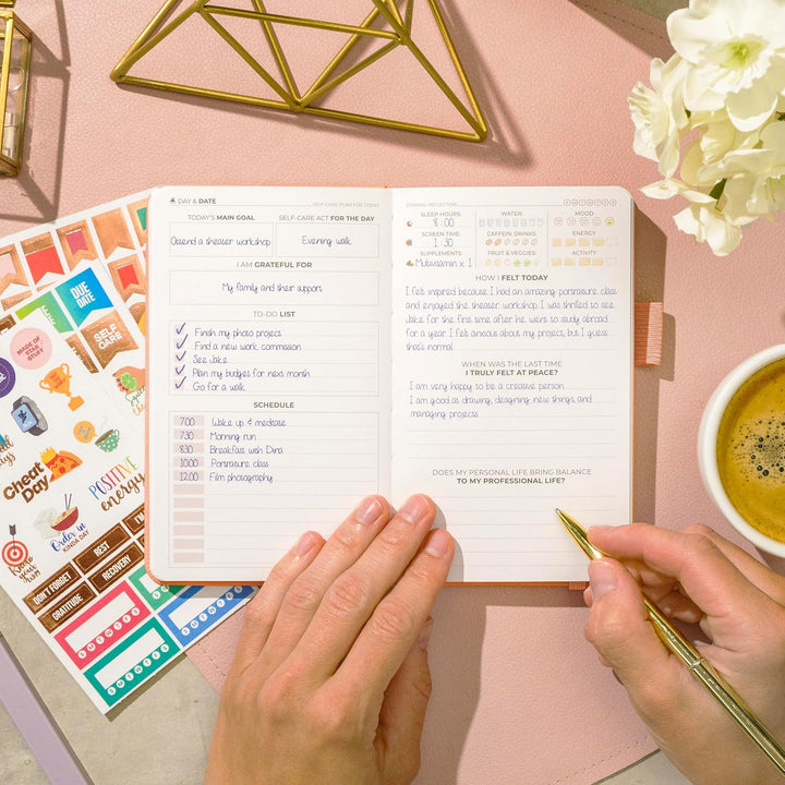 Clever Fox Self-Care Journal – Notizbuch für tägliche Reflexion, Planer für mentale Gesundheit & per