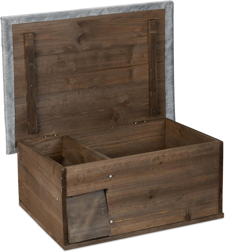 Relaxdays Igelhaus, Bausatz, Igelbau mit Boden, Rattenklappe & Labyrintheingang, Holz, HxBxT: 21 x 4