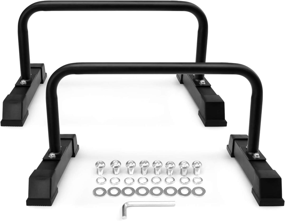 Yes4All Liegestützgriffe, Holz/Stahl Parallettes, Grosser Push Up Bar & Dip Barren, Rutschfeste Lieg