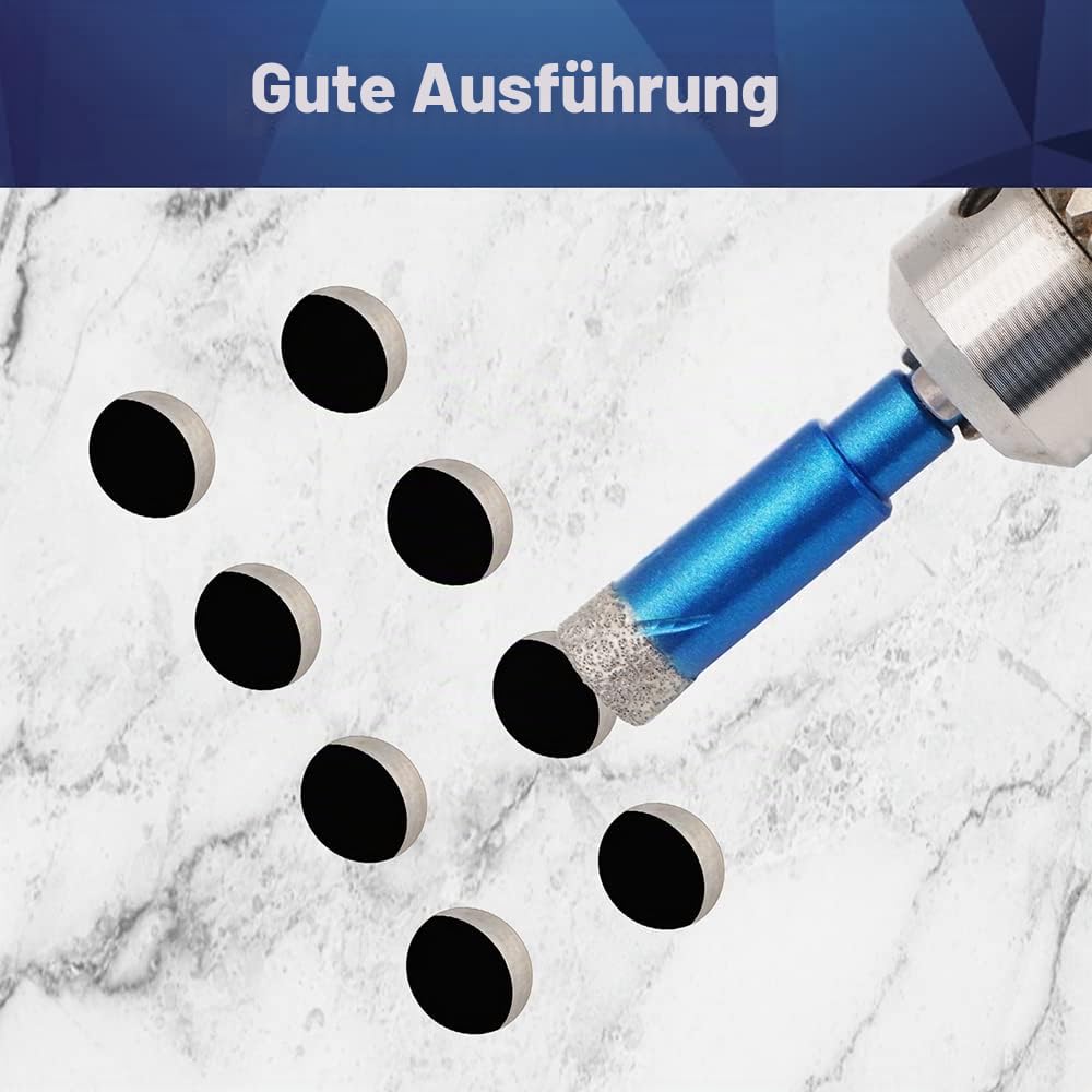 Diamantbohrer Fliesenbohrer Set 16mm - BRSCHNITT 2 Stück Sechskant-Schaft fliesenbohrer set- Lochsäg