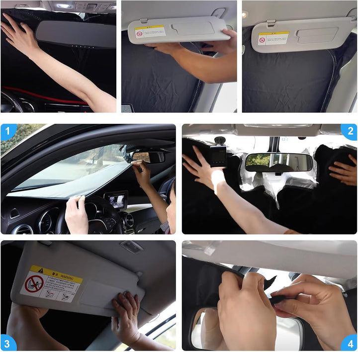 BIXUAN Q5 Sonnenschutz kompatibel mit Audi Q5 8R S RS 2009-2016 Windschutzscheibe für das Auto Front