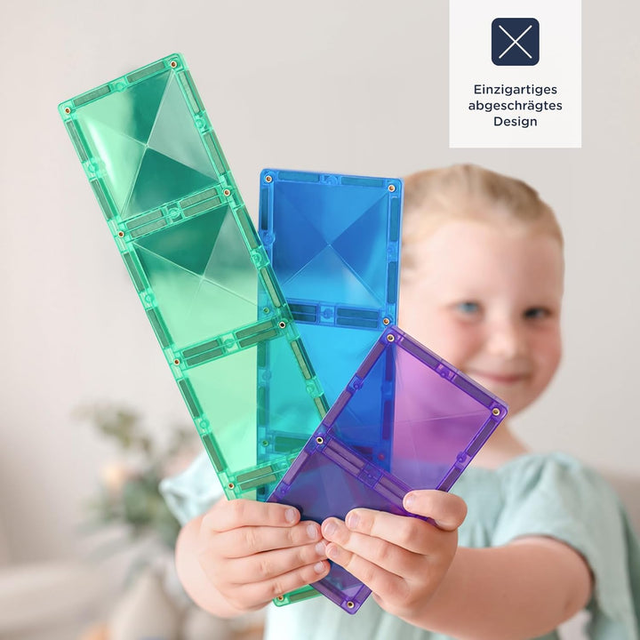 CONNETIX Magnetische Fliesen Regenbogen Rechteck Packen, 18 Stück