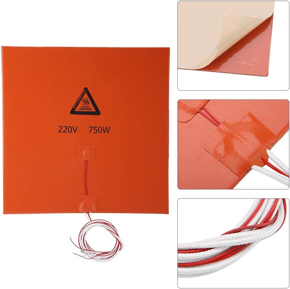 Beheiztes 3D-Pinter-Silikonbett mit Kleberücken, 3D-Druckerzubehör Hot Bed Pad, Umwandlung in hohe t