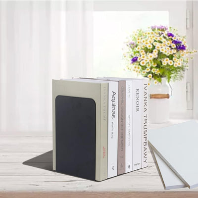 MSDADA 5 Paare Buchstützen, 102x203x135mm Buchstützen Metall Buchständer Bookends rutschfeste Buchst