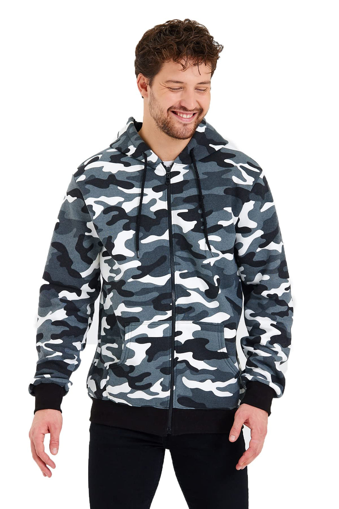 Raff & Taff Herren Zipper Hoodies Kapuzenjacke Sweatjacke Übergangsjacke Jacke Basic Schlicht bis 8X
