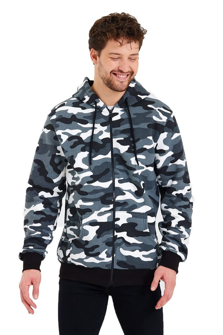 Raff & Taff Herren Zipper Hoodies Kapuzenjacke Sweatjacke Übergangsjacke Jacke Basic Schlicht bis 8X