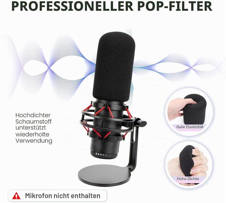 SUNMON Weisser Mikrofon Arm für HyperX QuadCast S, QuadCast S2 Mic Boom Arm Ständer mit Mikrofon Sch