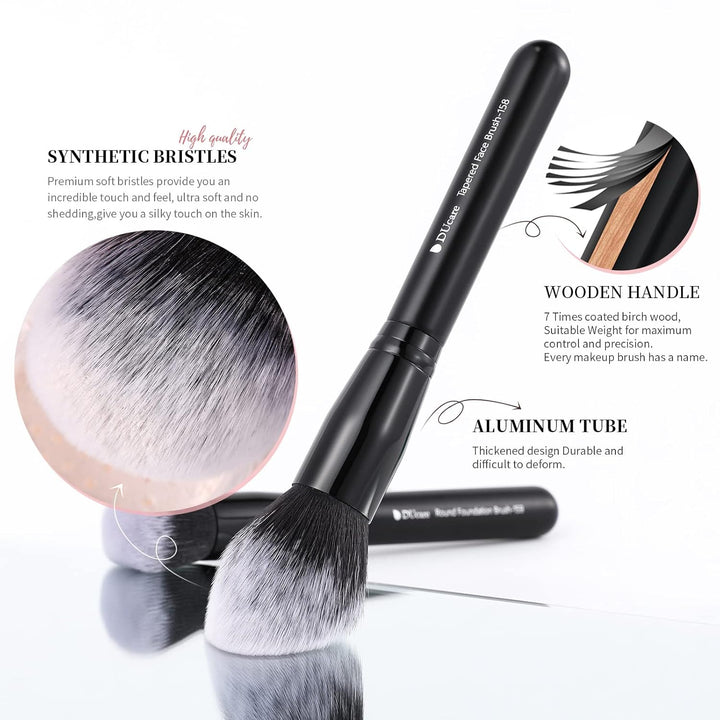 DUcare Pinselset Makeup 27 Stücke Professional Make up Matte Premium Hair Kabuki Foundation Pinsel B