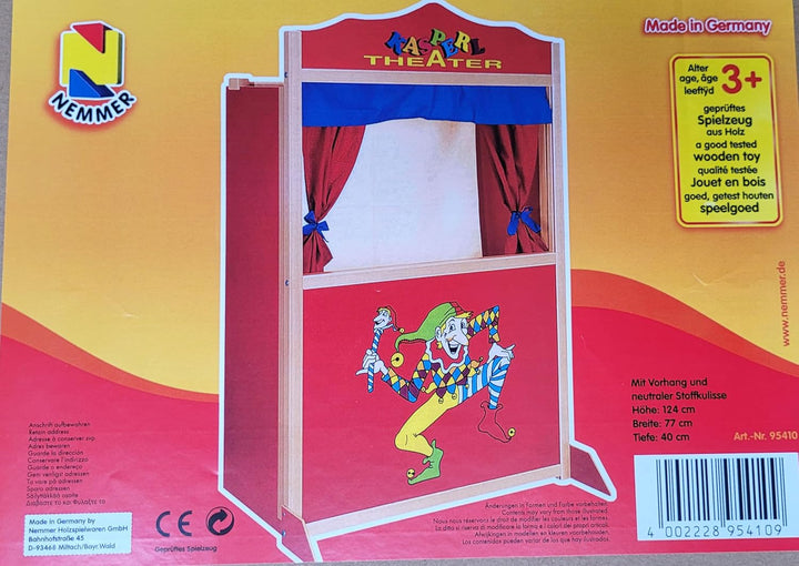 ToyToyToy Handpuppentheater grosses Puppentheater Kasperltheater 120 cm aus Holz