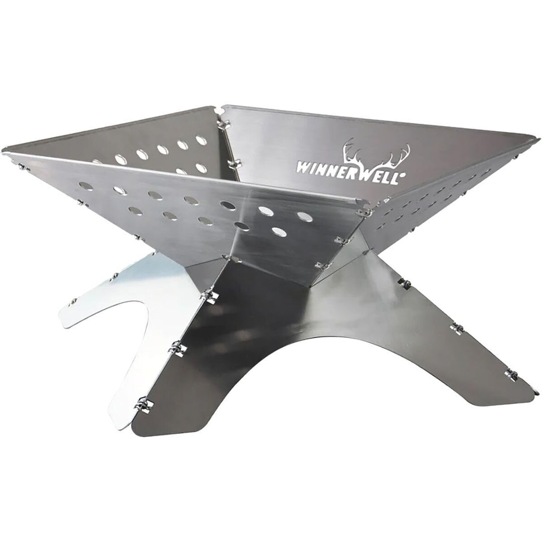 Winnerwell Flatfold Feuerstelle - Large | Portable Edelstahl Feuer Pan