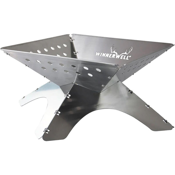 Winnerwell Flatfold Feuerstelle - Large | Portable Edelstahl Feuer Pan