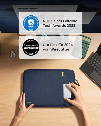 tomtoc 360° Tablet Tasche für 11 Zoll iPad Pro M4 OLED 2024, 11 Zoll iPad Air M2 2024, 11 Zoll iPad